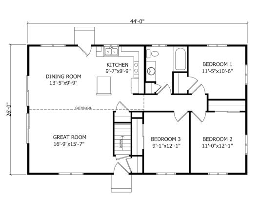 Haven Vacation Home Floor Plan