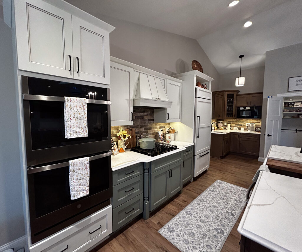 custom kitchen mixed cabinets