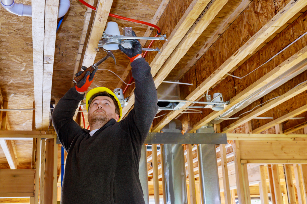 electrical being installed in new home